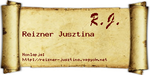 Reizner Jusztina névjegykártya