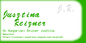 jusztina reizner business card